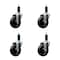 Service Caster 4'' SS Soft Rubber Wheel Swivel 1-1/8'' Expanding Stem Caster Set, 4PK SCC-SSEX20S414-SRS-118-4 - alternate 1